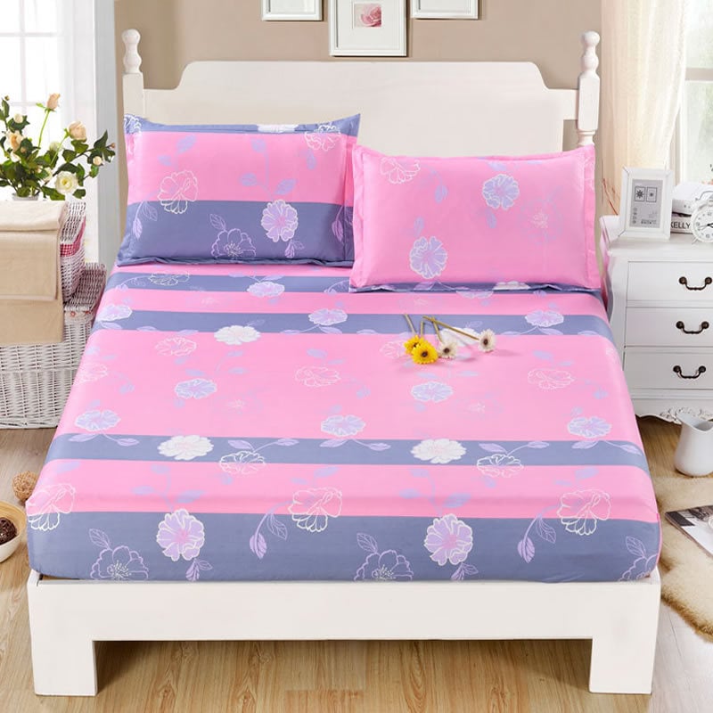 Lova užvalkalas iš bambuko pluošto, augalų ir gėlių raštas, reaktyvus spausdinimas ir dažymas, audinys: Kitos