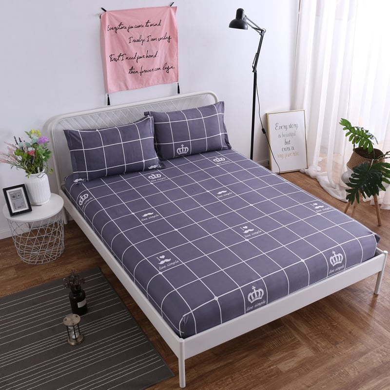 Lova užvalkalas iš bambuko pluošto, augalų ir gėlių raštas, reaktyvus spausdinimas ir dažymas, audinys: Kitos