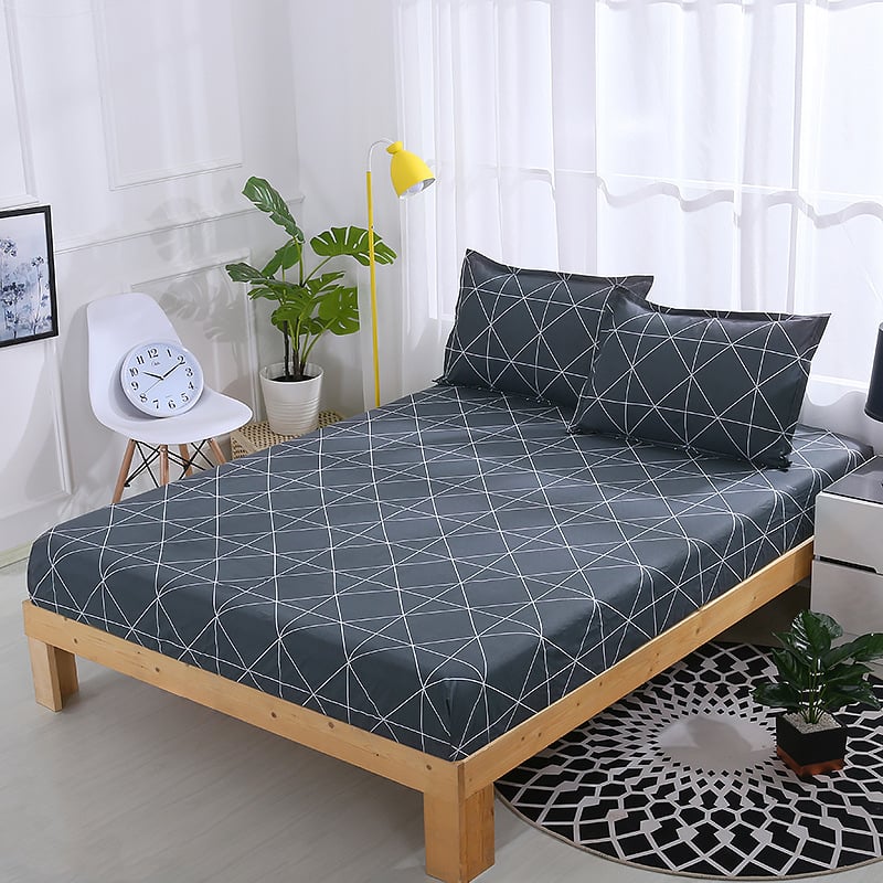 Lova užvalkalas iš bambuko pluošto, augalų ir gėlių raštas, reaktyvus spausdinimas ir dažymas, audinys: Kitos