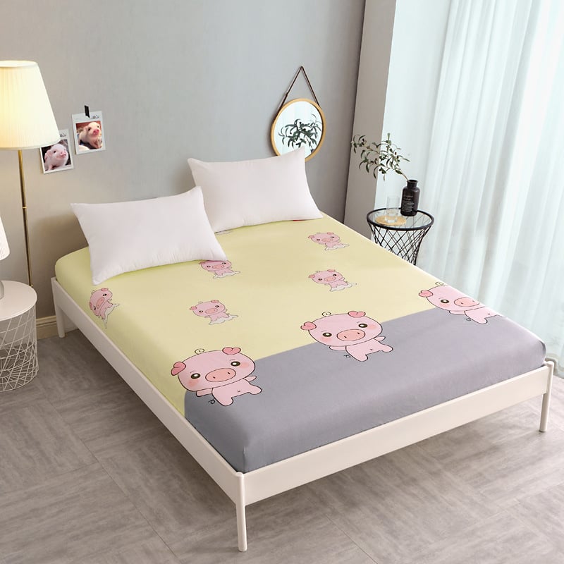 Lova užvalkalas iš bambuko pluošto, augalų ir gėlių raštas, reaktyvus spausdinimas ir dažymas, audinys: Kitos