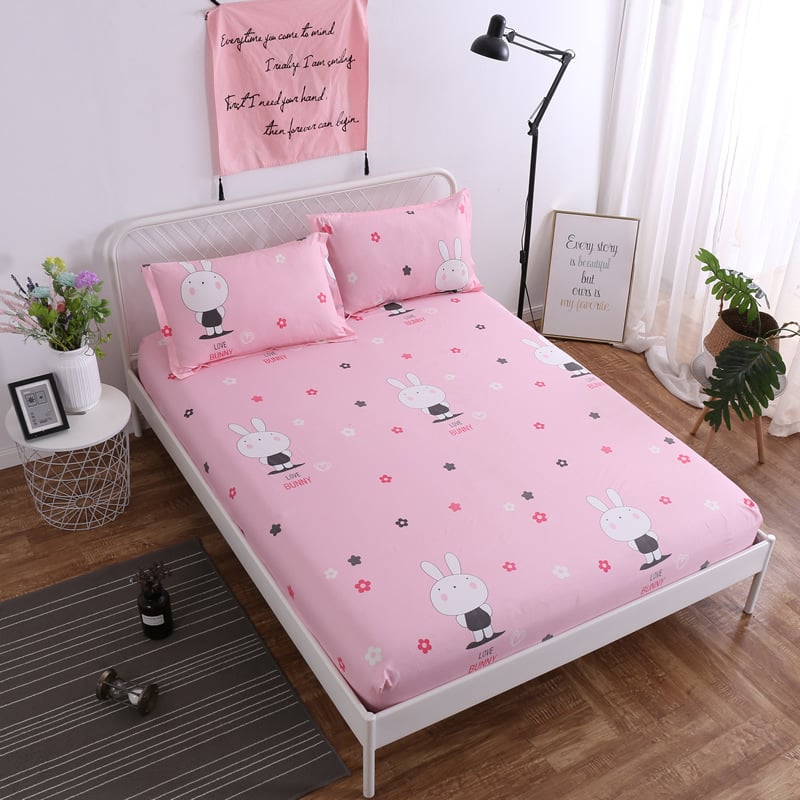 Lova užvalkalas iš bambuko pluošto, augalų ir gėlių raštas, reaktyvus spausdinimas ir dažymas, audinys: Kitos