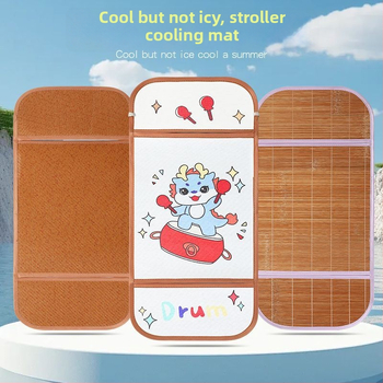 Мат за детска количка – дишащ, двустранна ледена коприна, универсална подложка за новородени