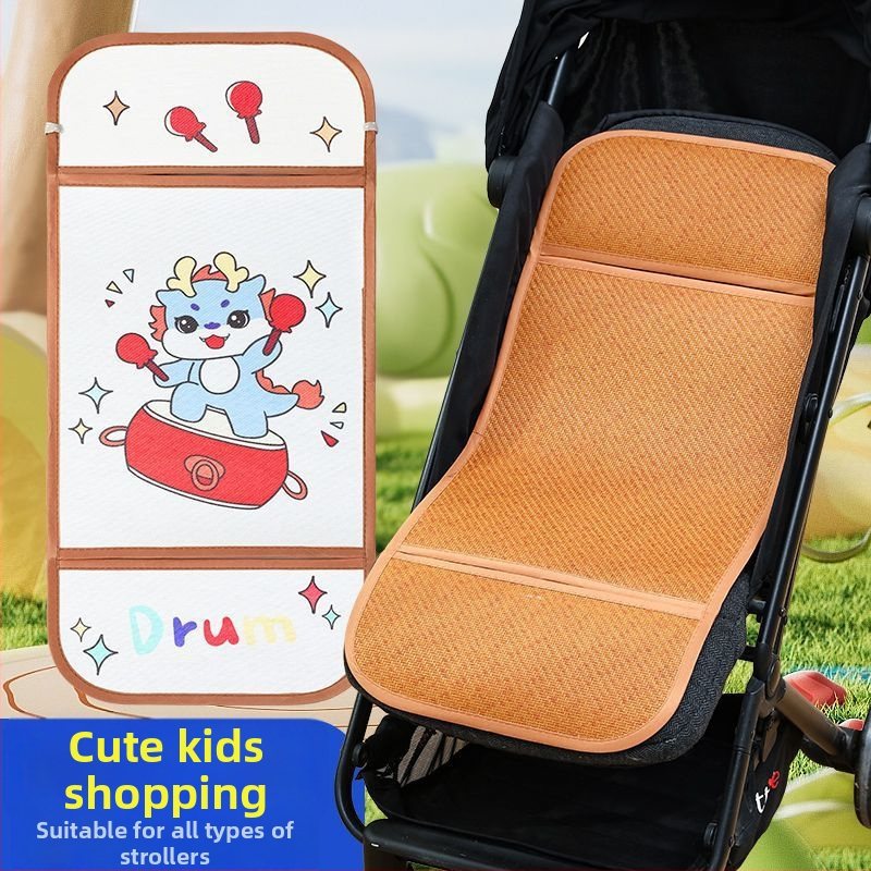 Мат за детска количка – дишащ, двустранна ледена коприна, универсална подложка за новородени