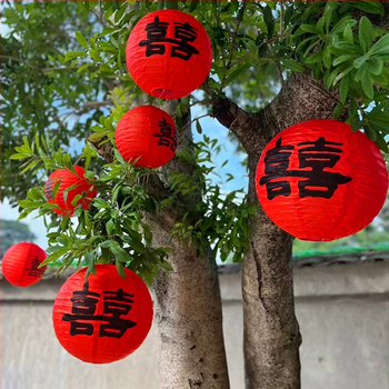 Apskritas popierinės žibinto pakabukas, rankų darbo, skirtas lauko augalų dekoravimui ir vestuvėms