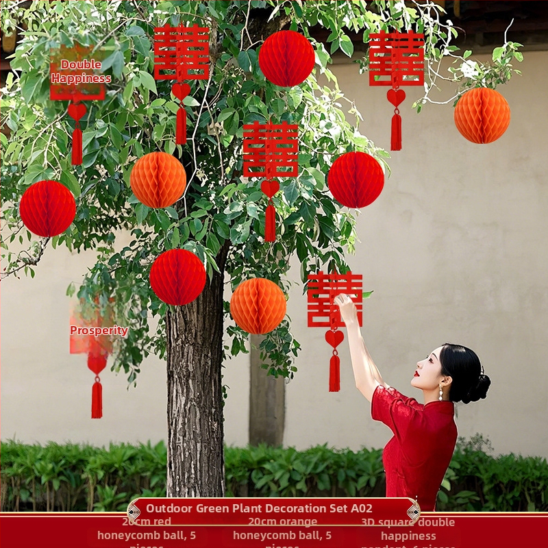 Apskritas popierinės žibinto pakabukas, rankų darbo, skirtas lauko augalų dekoravimui ir vestuvėms