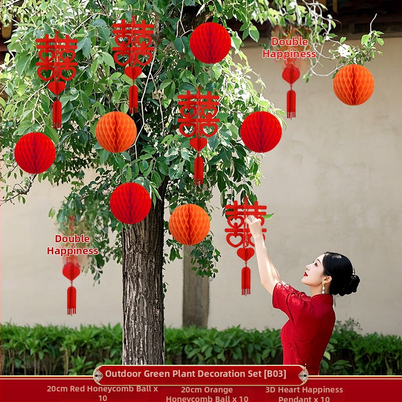 Apskritas popierinės žibinto pakabukas, rankų darbo, skirtas lauko augalų dekoravimui ir vestuvėms