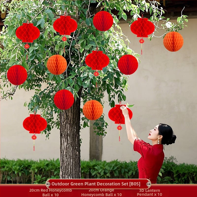 Apskritas popierinės žibinto pakabukas, rankų darbo, skirtas lauko augalų dekoravimui ir vestuvėms