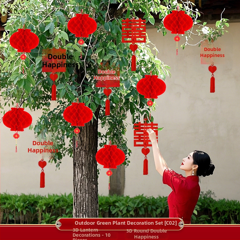 Apskritas popierinės žibinto pakabukas, rankų darbo, skirtas lauko augalų dekoravimui ir vestuvėms