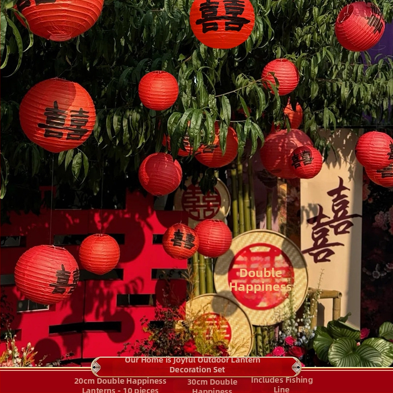 Apskritas popierinės žibinto pakabukas, rankų darbo, skirtas lauko augalų dekoravimui ir vestuvėms