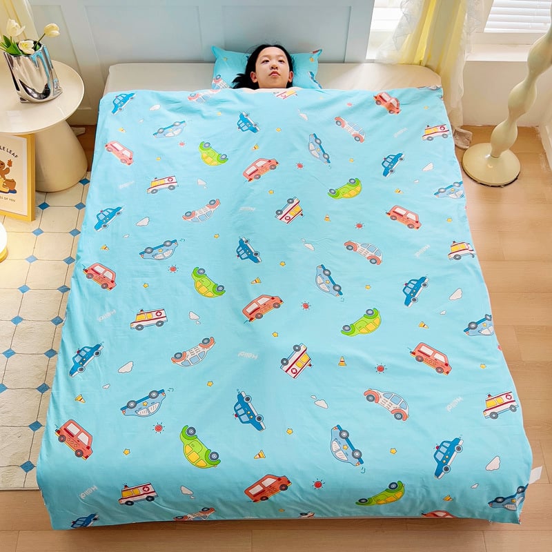 Vaikų miego maišelis visoms sezonoms, 100% medvilnė, 1,1–1,5 kg, animacinio stiliaus