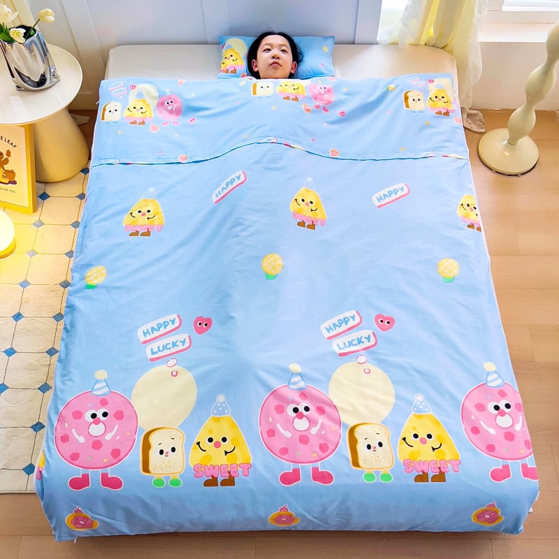 Vaikų miego maišelis visoms sezonoms, 100% medvilnė, 1,1–1,5 kg, animacinio stiliaus