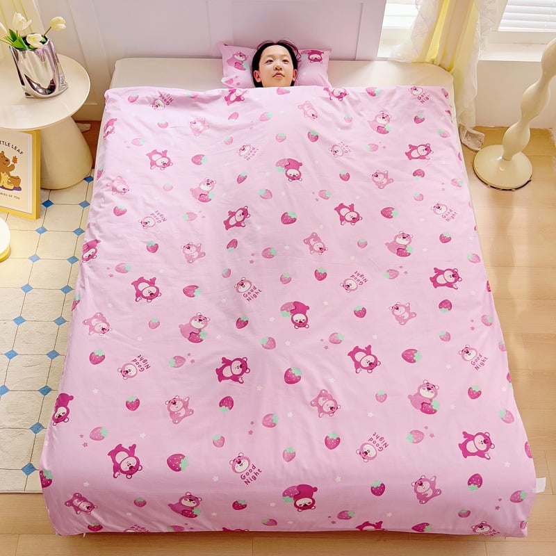 Vaikų miego maišelis visoms sezonoms, 100% medvilnė, 1,1–1,5 kg, animacinio stiliaus