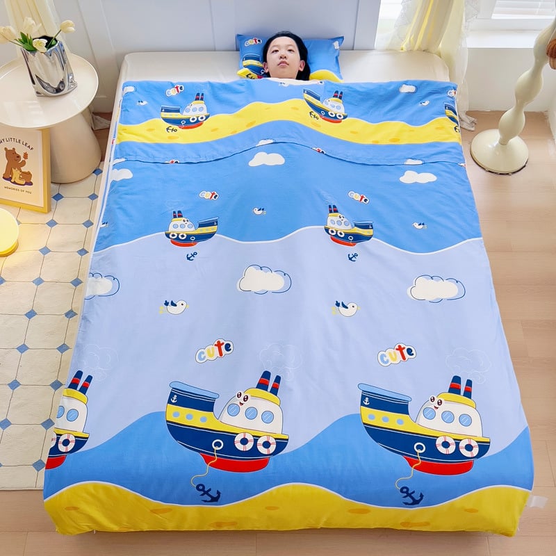 Vaikų miego maišelis visoms sezonoms, 100% medvilnė, 1,1–1,5 kg, animacinio stiliaus