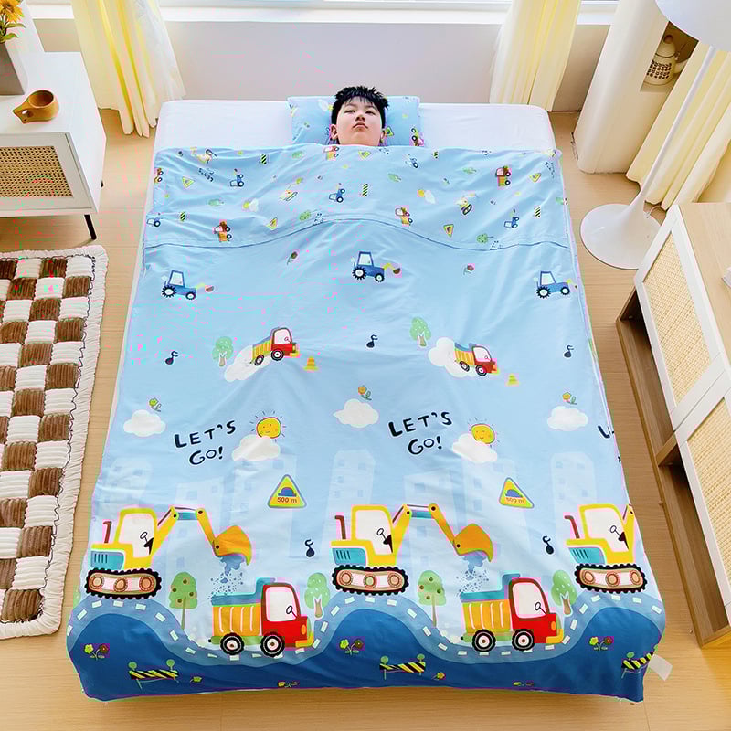 Vaikų miego maišelis visoms sezonoms, 100% medvilnė, 1,1–1,5 kg, animacinio stiliaus