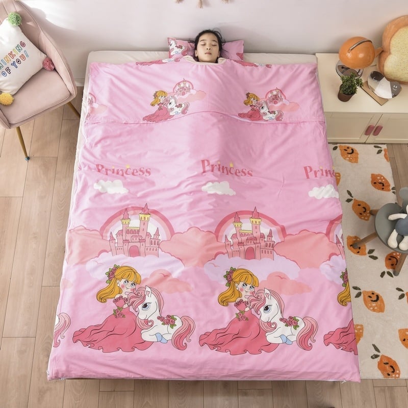 Vaikų miego maišelis visoms sezonoms, 100% medvilnė, 1,1–1,5 kg, animacinio stiliaus