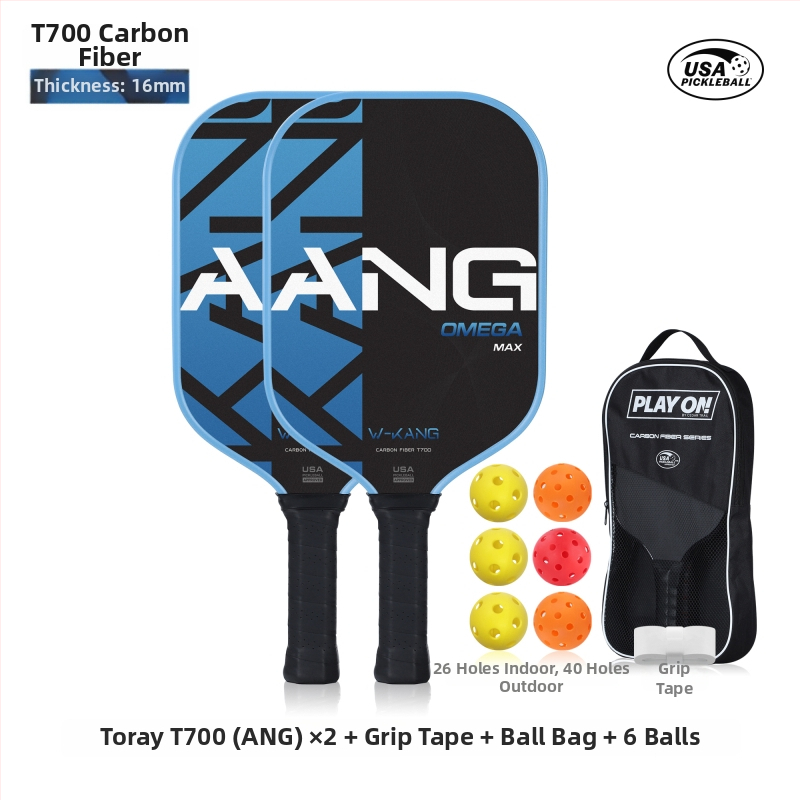 Pickleball raketė, T700 anglies pluoštas, čempionato lygio, 3K audinys, 220 g, JAV sertifikuota