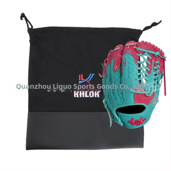 Beisbolo pirštinės laikymo krepšys, karvų oda, kairiarankė naudojimui, su prekės ženklo siuvinėjimu, apie 650 g