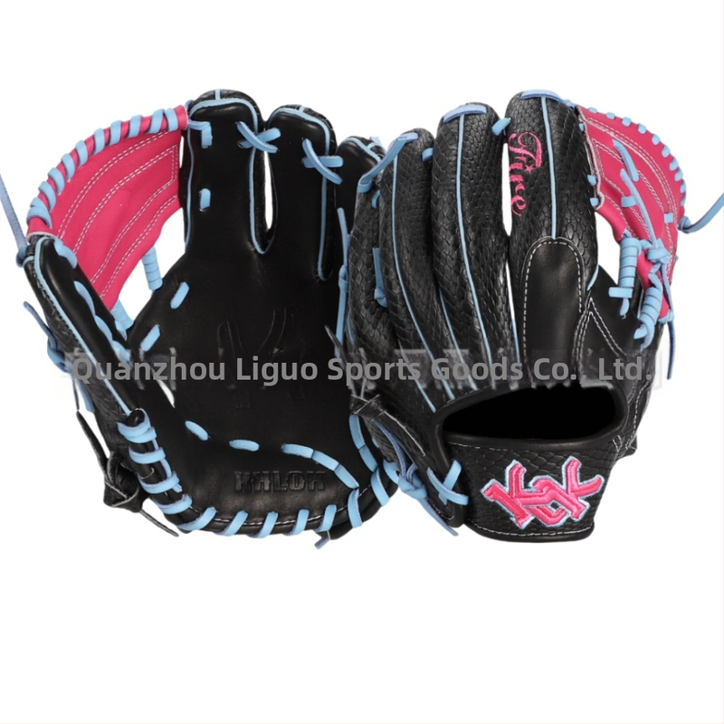 Beisbolo pirštinės laikymo krepšys, karvų oda, kairiarankė naudojimui, su prekės ženklo siuvinėjimu, apie 650 g