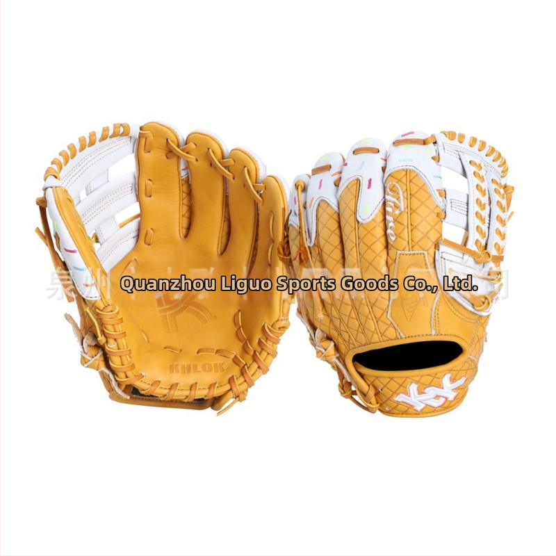 Beisbolo pirštinės laikymo krepšys, karvų oda, kairiarankė naudojimui, su prekės ženklo siuvinėjimu, apie 650 g