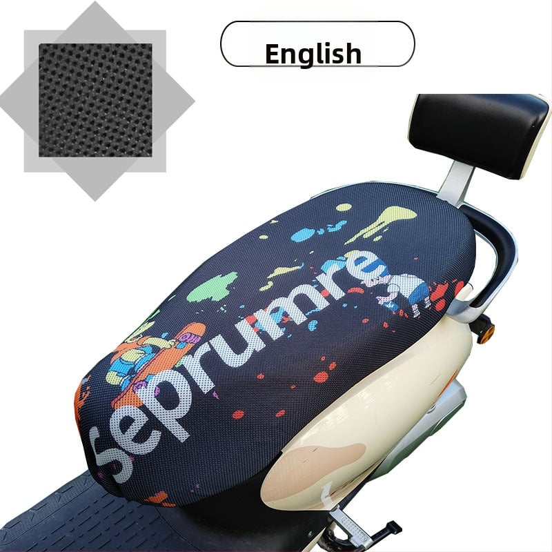 Elektrinio transporto priemonės sėdynės uždangalas su avilių plokštelių tinkleliu, visų sezonų saulės apsauga, poliesteris, spausdintas logotipas, pritaikymas galimas