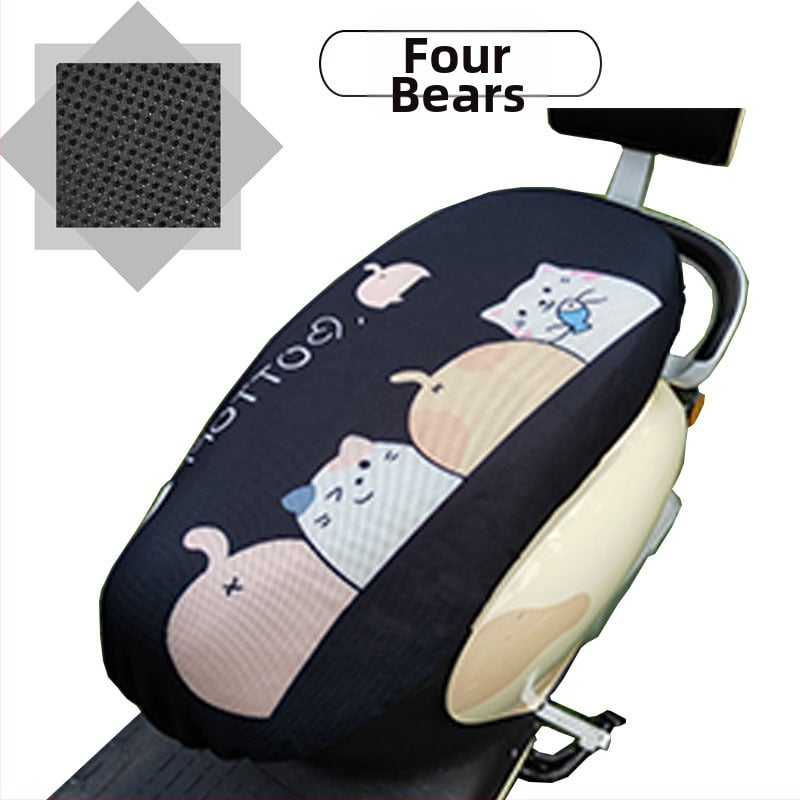 Elektrinio transporto priemonės sėdynės uždangalas su avilių plokštelių tinkleliu, visų sezonų saulės apsauga, poliesteris, spausdintas logotipas, pritaikymas galimas