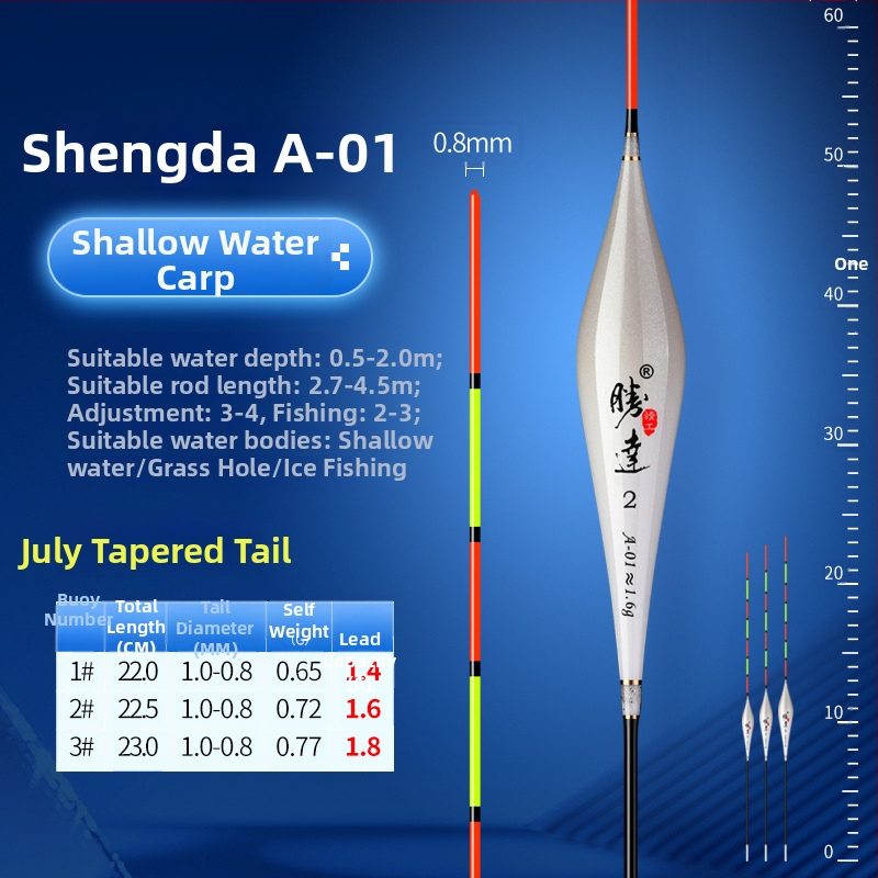 Shengda Seiko Float - Augstas jutības vertikālais peldētājs makšķerēšanai, no plastmasas, sacensībām