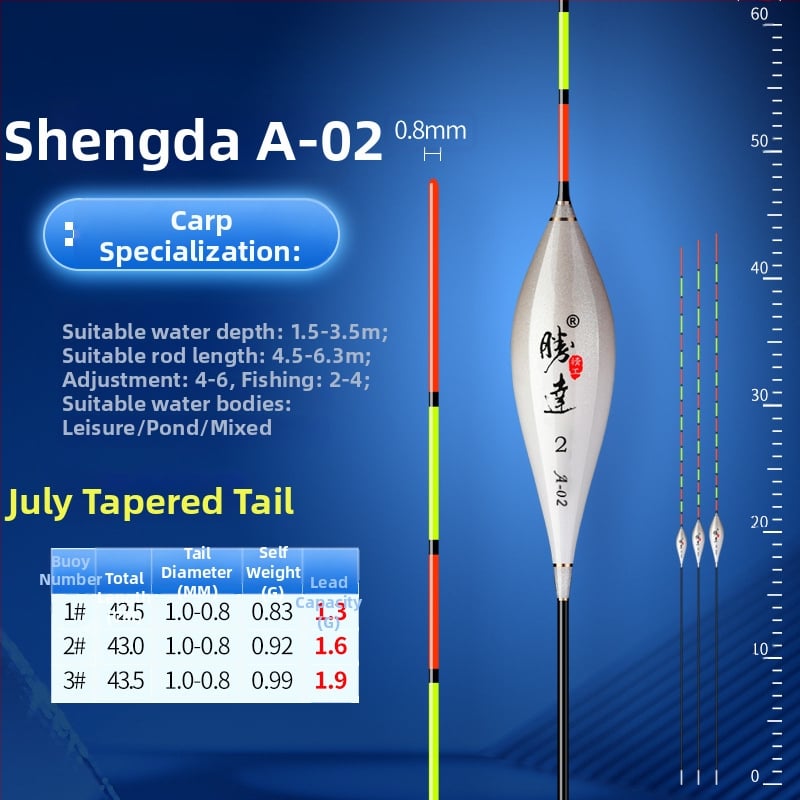 Shengda Seiko Float - Augstas jutības vertikālais peldētājs makšķerēšanai, no plastmasas, sacensībām
