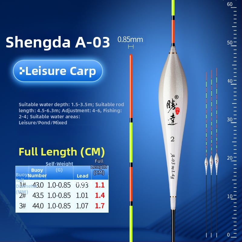 Shengda Seiko Float - Augstas jutības vertikālais peldētājs makšķerēšanai, no plastmasas, sacensībām