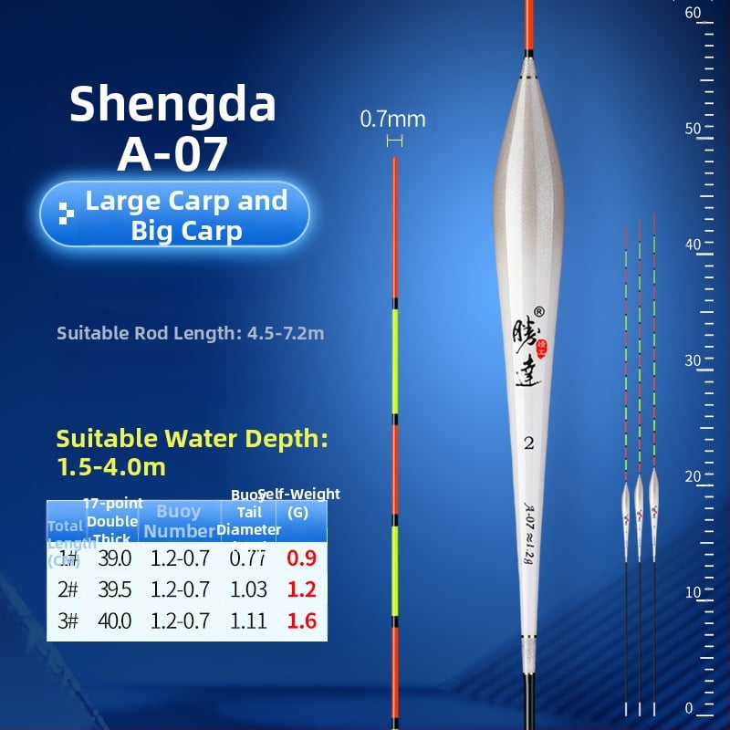 Shengda Seiko Float - Augstas jutības vertikālais peldētājs makšķerēšanai, no plastmasas, sacensībām