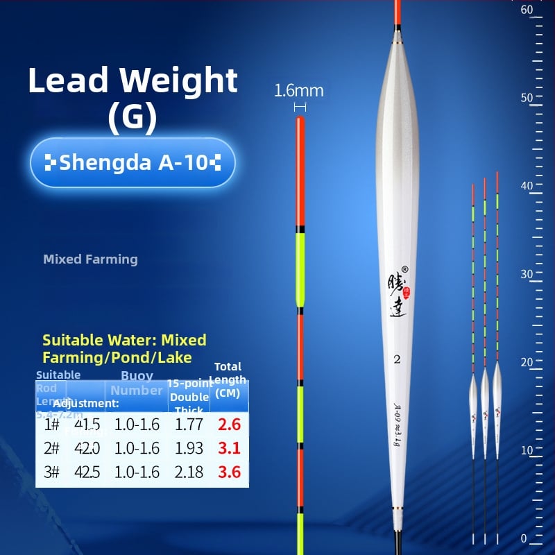 Shengda Seiko Float - Augstas jutības vertikālais peldētājs makšķerēšanai, no plastmasas, sacensībām