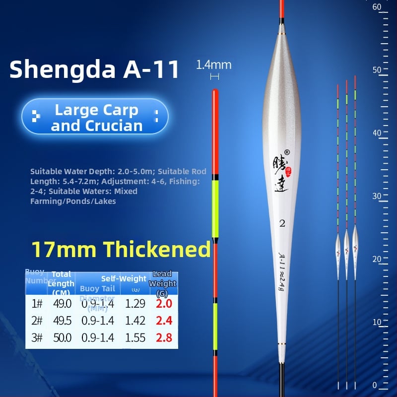 Shengda Seiko Float - Augstas jutības vertikālais peldētājs makšķerēšanai, no plastmasas, sacensībām