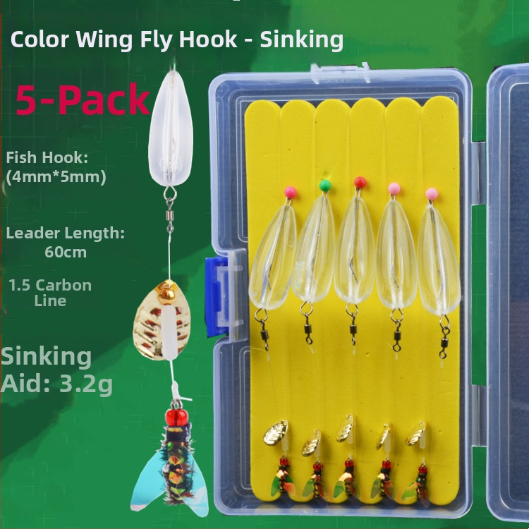 Xiao Yang dantyti žvejybos kabliukai rinkinys su karoliukais ir blizgučiais