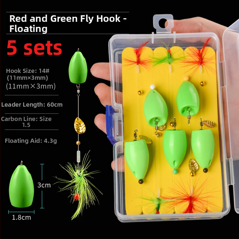 Xiao Yang dantyti žvejybos kabliukai rinkinys su karoliukais ir blizgučiais