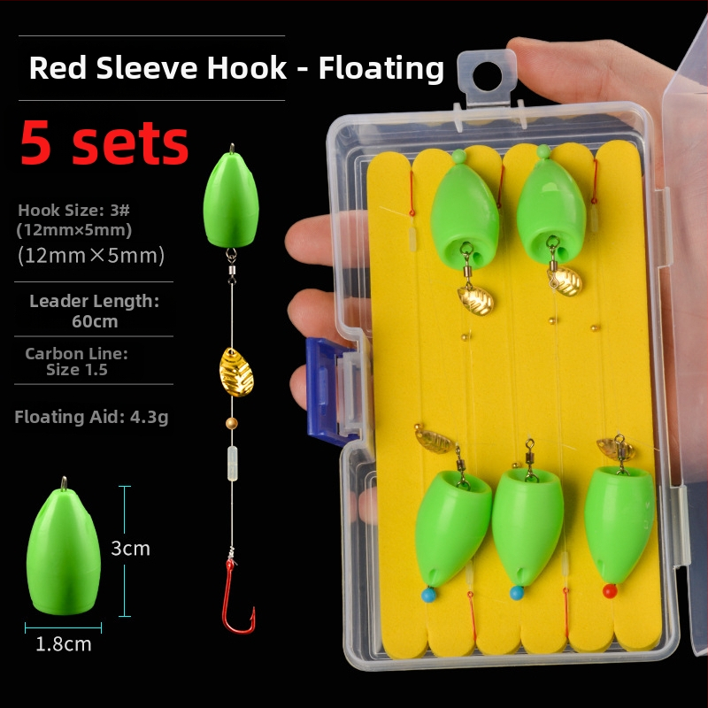 Xiao Yang dantyti žvejybos kabliukai rinkinys su karoliukais ir blizgučiais