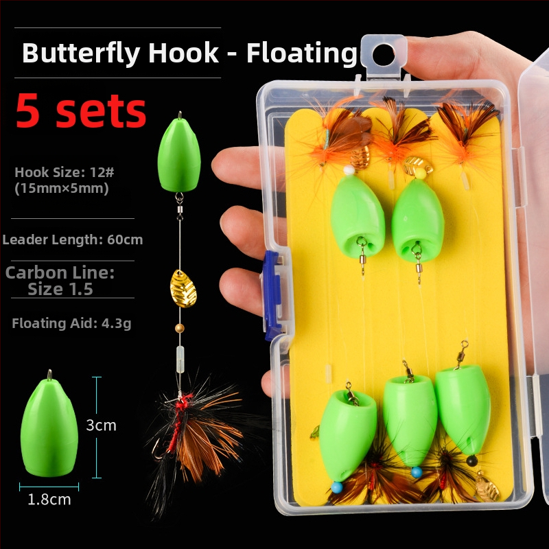 Xiao Yang dantyti žvejybos kabliukai rinkinys su karoliukais ir blizgučiais