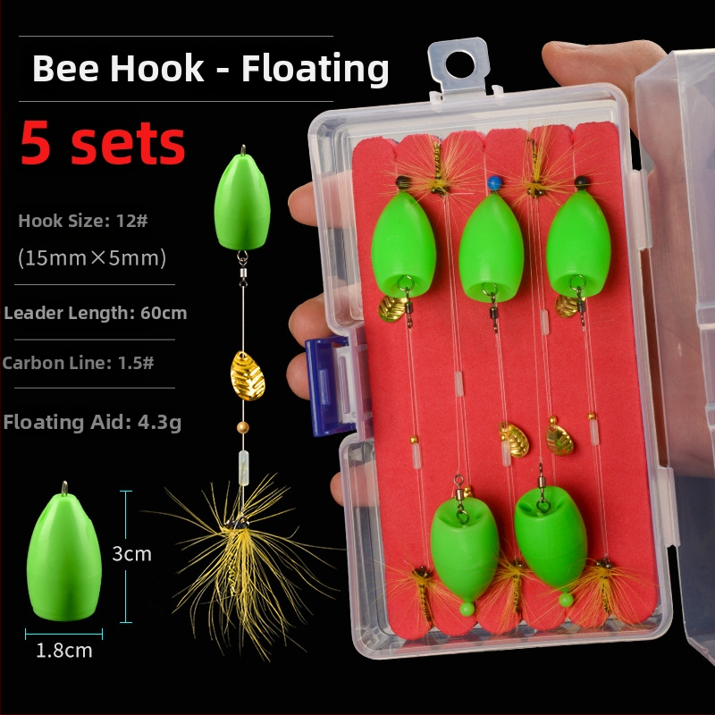 Xiao Yang dantyti žvejybos kabliukai rinkinys su karoliukais ir blizgučiais