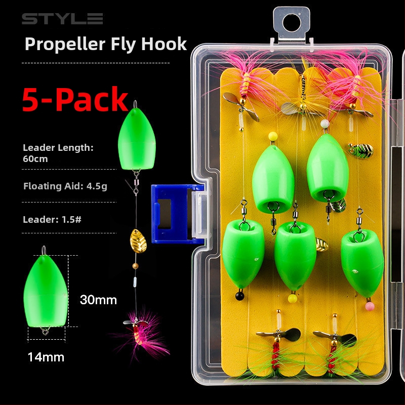 Xiao Yang dantyti žvejybos kabliukai rinkinys su karoliukais ir blizgučiais