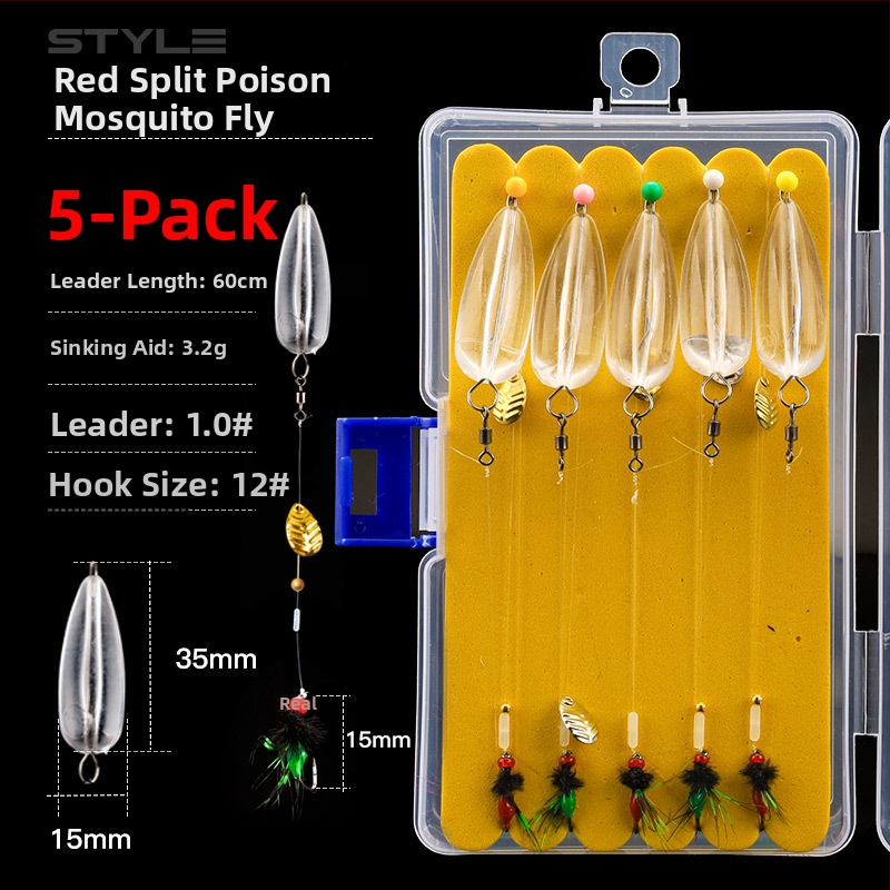 Xiao Yang dantyti žvejybos kabliukai rinkinys su karoliukais ir blizgučiais