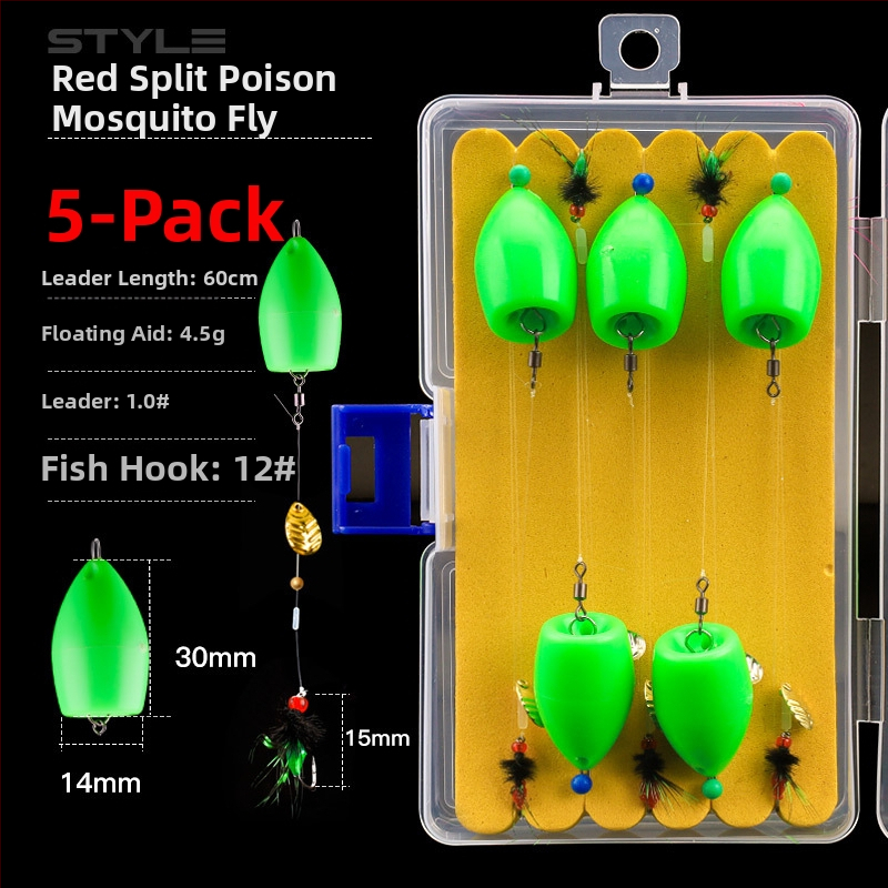 Xiao Yang dantyti žvejybos kabliukai rinkinys su karoliukais ir blizgučiais