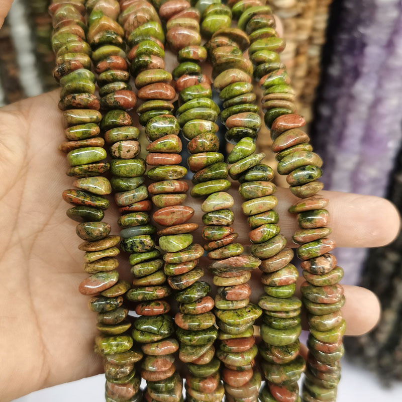 Ελεύθερες χάντρες από φυσικούς λίθους, διαχωριστικά με μοτίβο δράκου, ακανόνιστα σχήματα λίθων, κοπή και άλεση