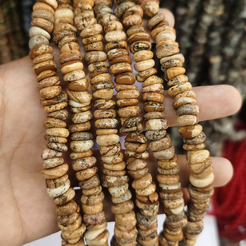 Ελεύθερες χάντρες από φυσικούς λίθους, διαχωριστικά με μοτίβο δράκου, ακανόνιστα σχήματα λίθων, κοπή και άλεση