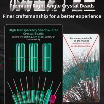 Galvenās līnijas makšķerēšanas piederumu komplekts ar kristāla pērlēm un silikona pārklājuma svaru; Materiāls: Silk flower; Izcelsme: Cits