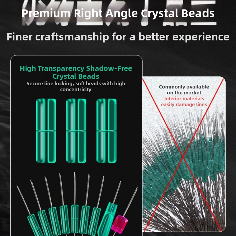 Комплект риболовни аксесоари за главна линия с кристални мъниста и силиконова обвивка за тежести; Материал: Silk flower; Произход: Друго