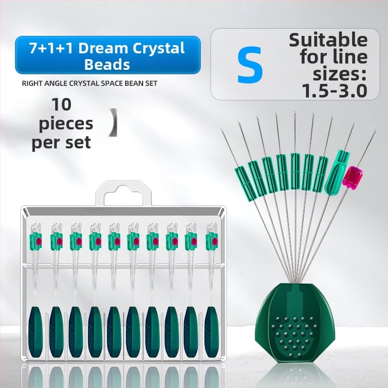 Galvenās līnijas makšķerēšanas piederumu komplekts ar kristāla pērlēm un silikona pārklājuma svaru; Materiāls: Silk flower; Izcelsme: Cits