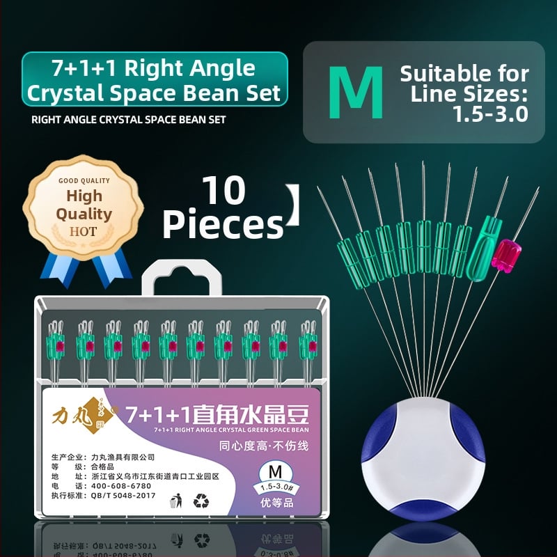 Galvenās līnijas makšķerēšanas piederumu komplekts ar kristāla pērlēm un silikona pārklājuma svaru; Materiāls: Silk flower; Izcelsme: Cits