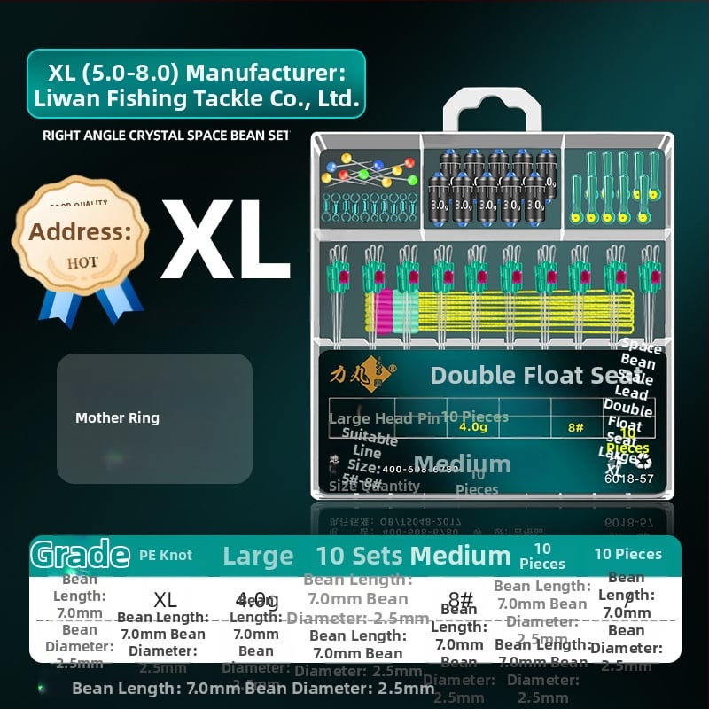 Galvenās līnijas makšķerēšanas piederumu komplekts ar kristāla pērlēm un silikona pārklājuma svaru; Materiāls: Silk flower; Izcelsme: Cits