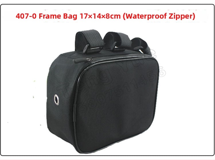 Velosipēdu soma ar augšējās caurules stiprinājumu — 0.5 L tilpums, modelis 407