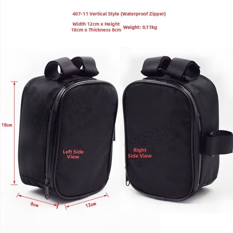 Velosipēdu soma ar augšējās caurules stiprinājumu — 0.5 L tilpums, modelis 407