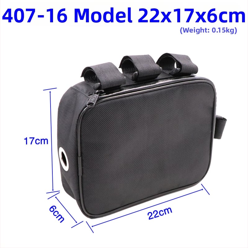 Velosipēdu soma ar augšējās caurules stiprinājumu — 0.5 L tilpums, modelis 407