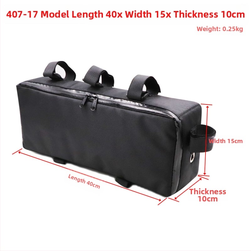 Velosipēdu soma ar augšējās caurules stiprinājumu — 0.5 L tilpums, modelis 407